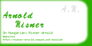 arnold misner business card